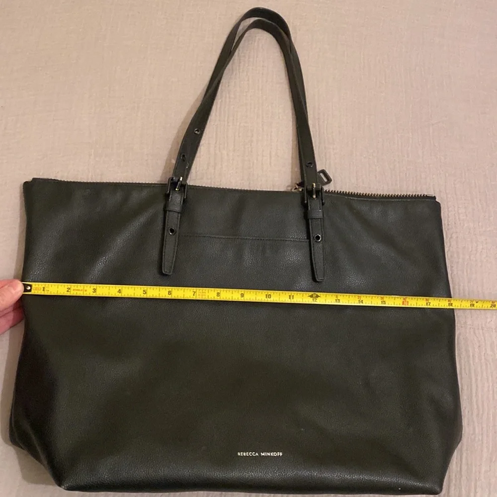 Rebecca Mincoff Black Leather Tote Bag